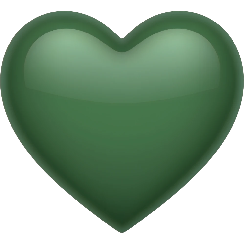 Very very very dark green heart emoji
