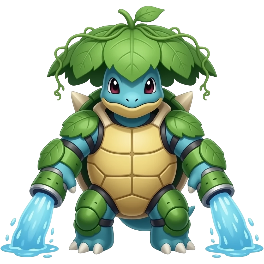 Venusaur-Ivysaur-Blastoise-hybrid-fusion emoji