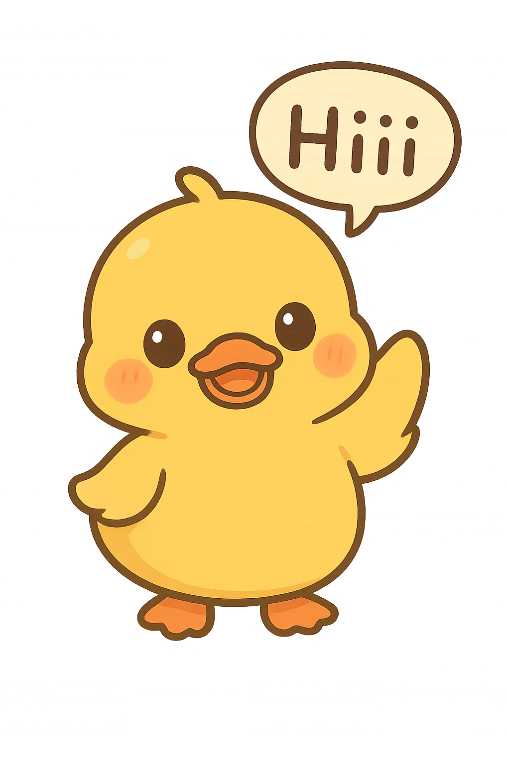 Chibi Duck "Hiii emoji