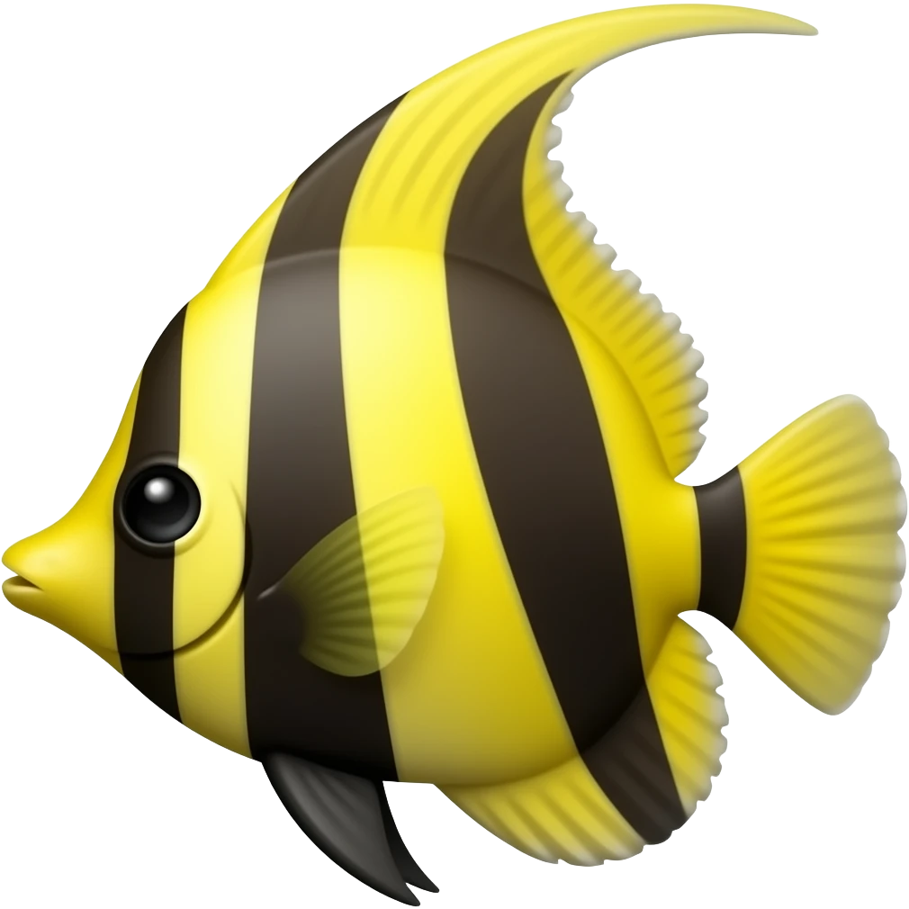 Yellow & black fish emoji
