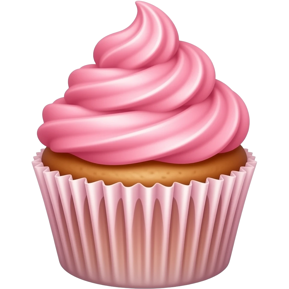 Cupcake with pink icing emoji