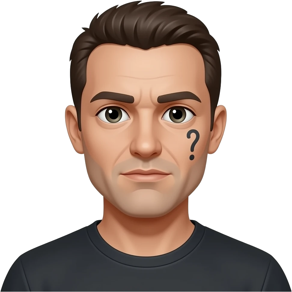 something mysterios.....he has a ? on his face............he is not a boy he is not a girl just guess emoji