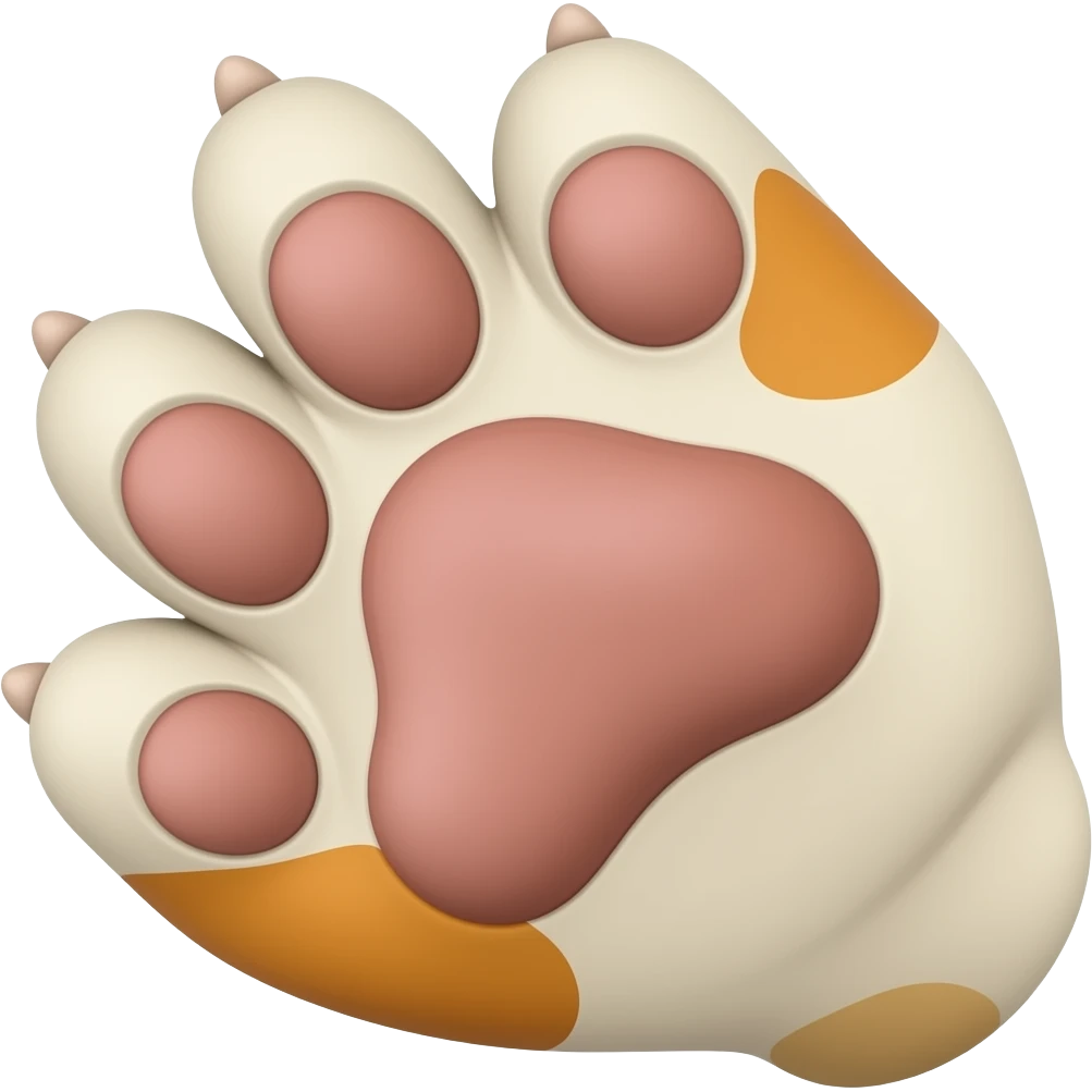 dog paw on human knee to get their attention emoji