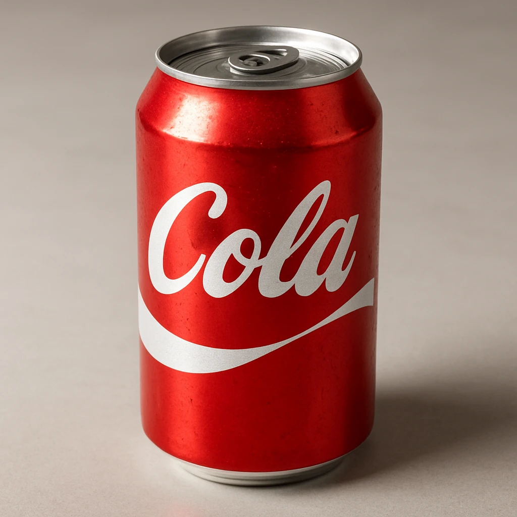 a soda can, 3D realistic style emoji