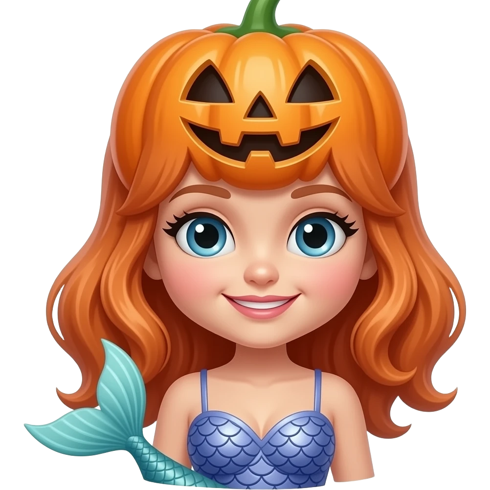 Mermaid halloween costume emoji