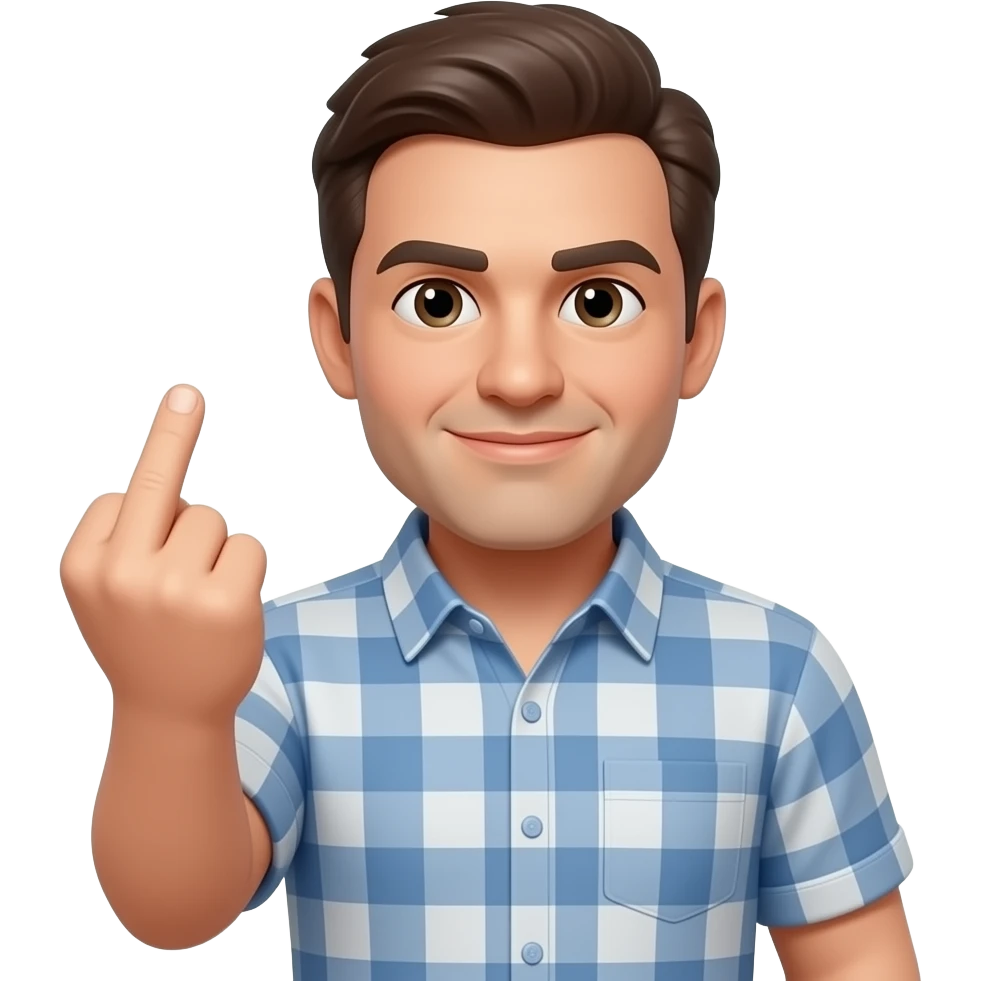 Middle finger guy emoji
