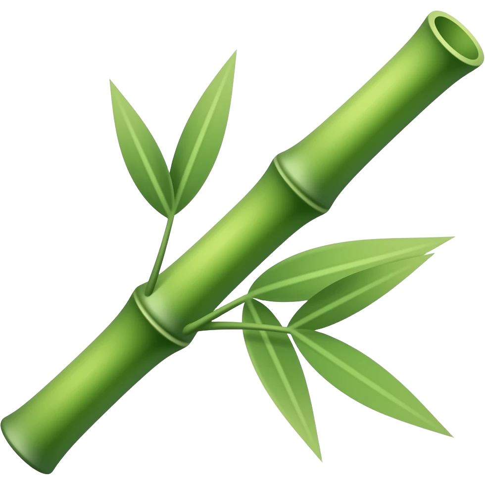 A simple slightly slanted bamboo without any leaves emoji