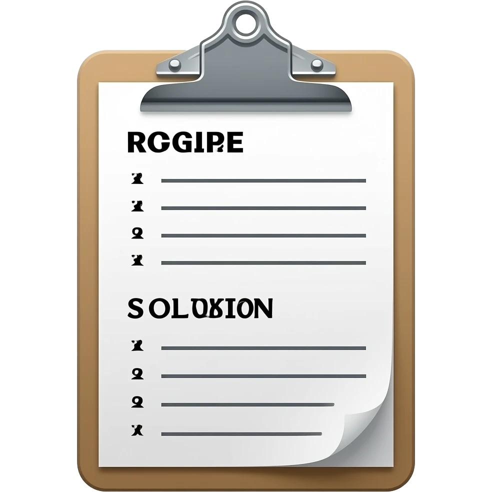 "Выбери рецепт\решение" (📋), в контексте вайбкодинга emoji