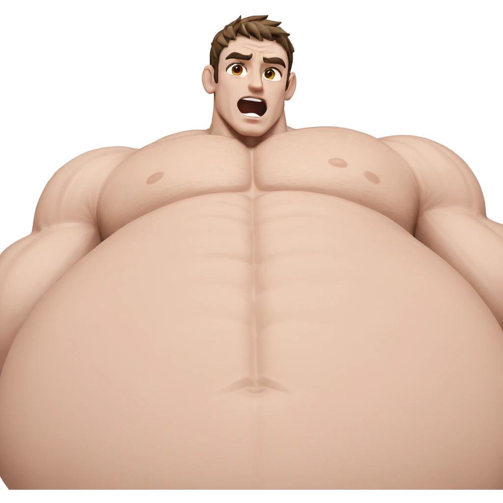 muscular male looking up emoji