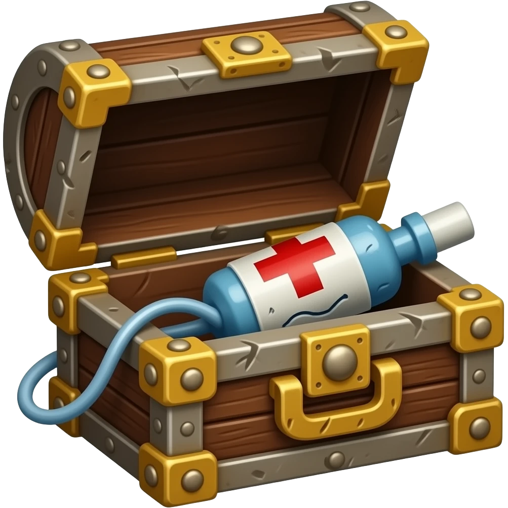 warhammer small chest with damaged medical implant inside emoji