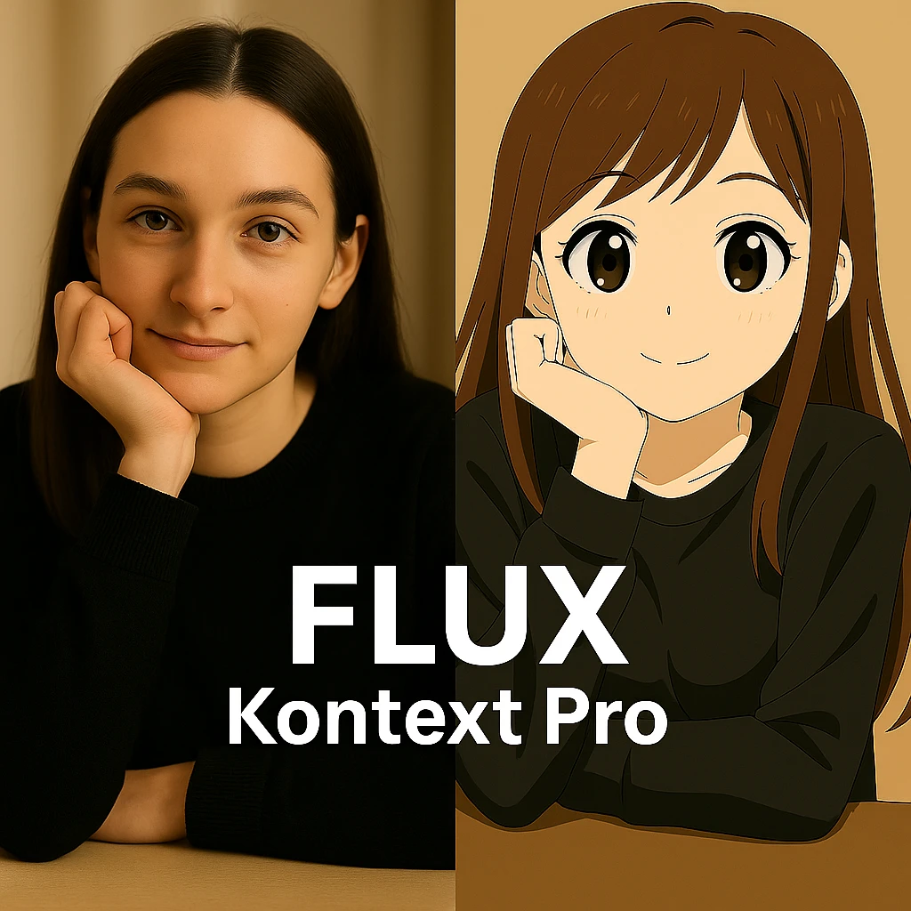 same similar image but chnage the text to "Flux Kontext Max" emoji