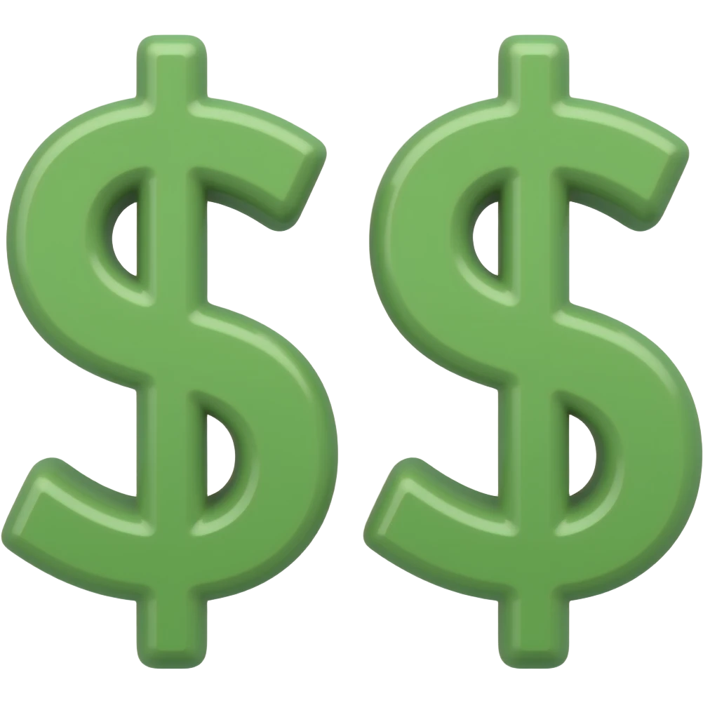 2 Signos de dinero verde emoji