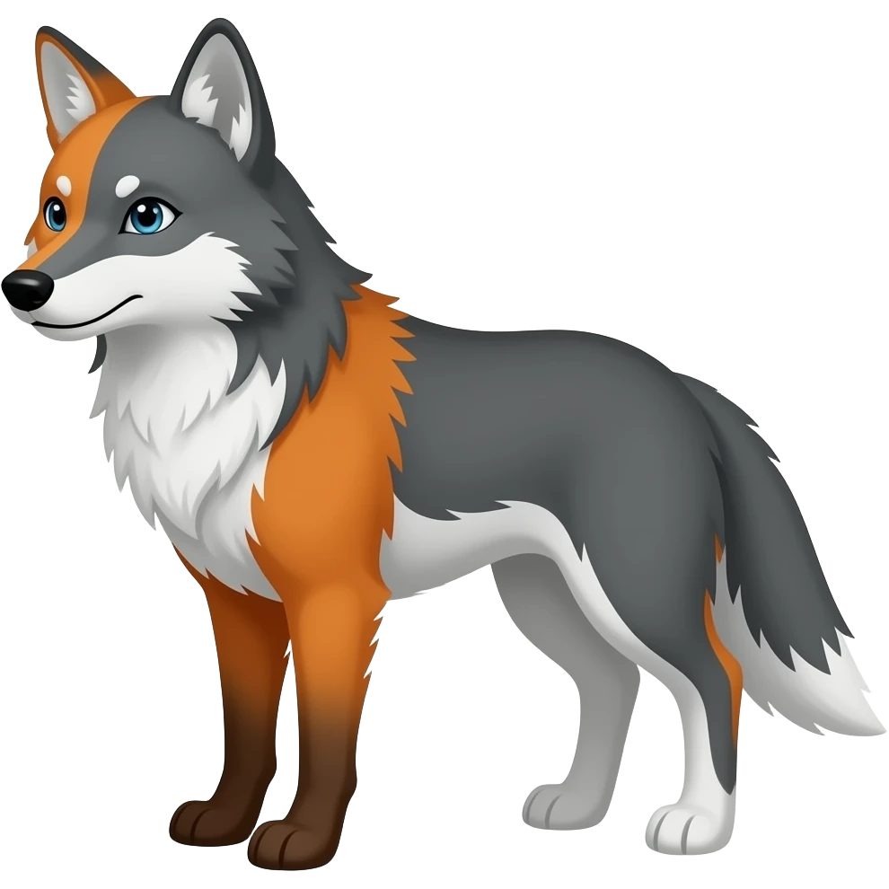 half fox half wolf emoji