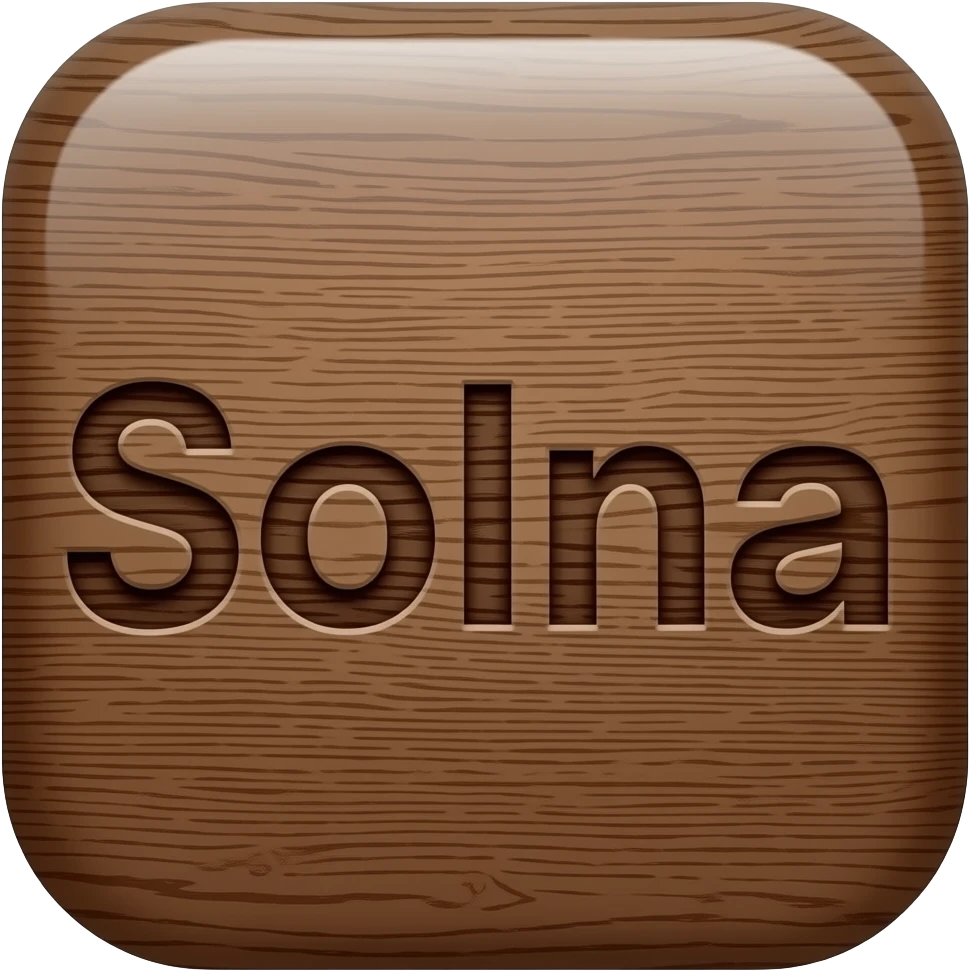 a wooden solana logo emoji