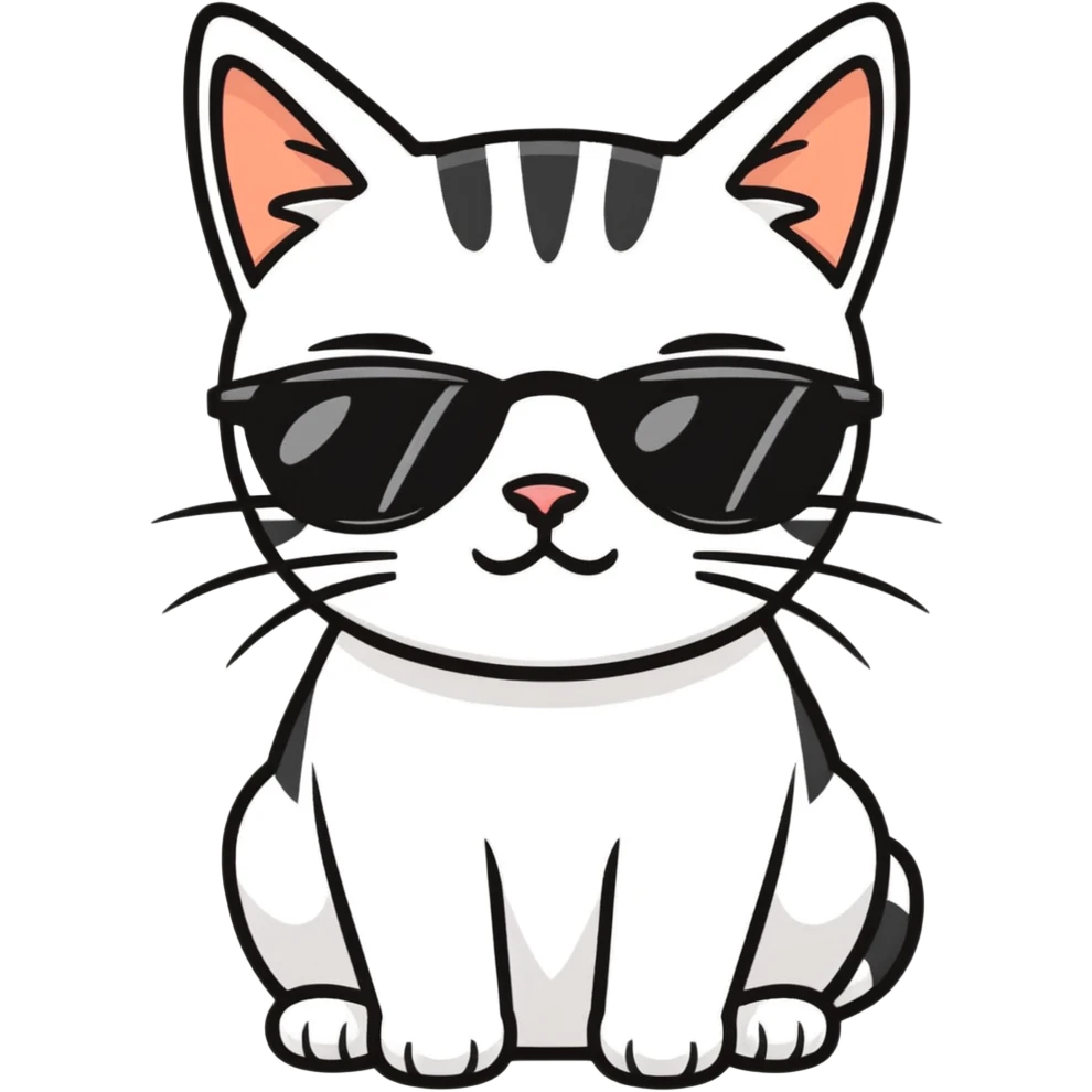 Cat with sunglasses emoji