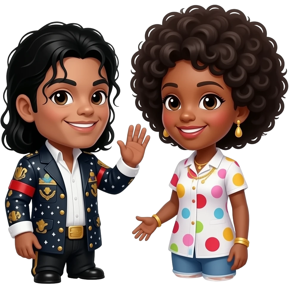 Michael jackson saying hi to afro haired woman najma emoji
