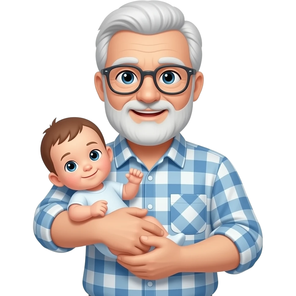 grandfather-with-a-baby-in-his-arms emoji