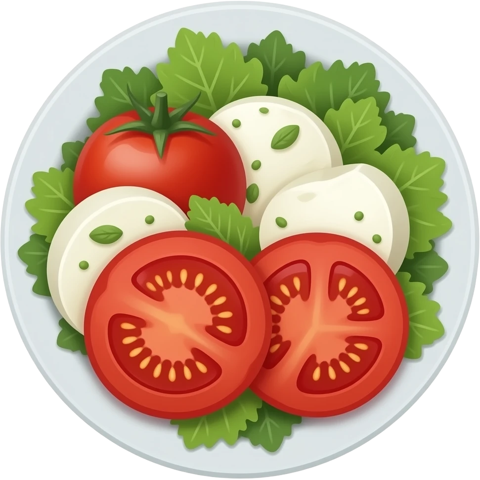 Elegant heirloom tomato and mozzarella salad emoji