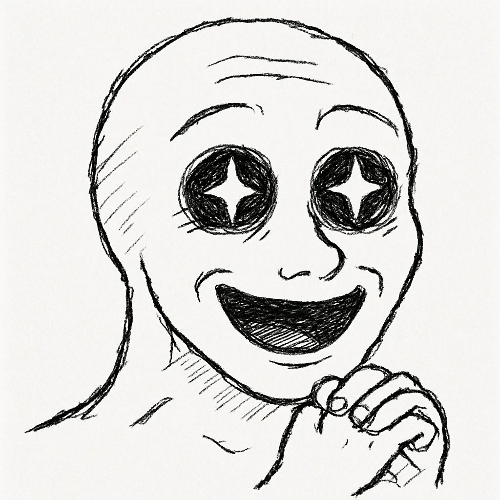 期待的星星眼表情 emoji