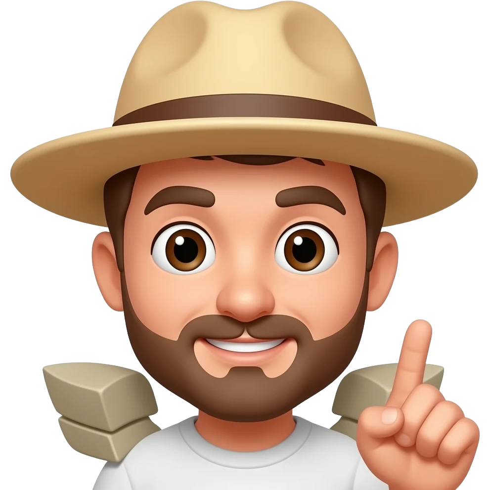 Şapka parmakla gösterms emoji