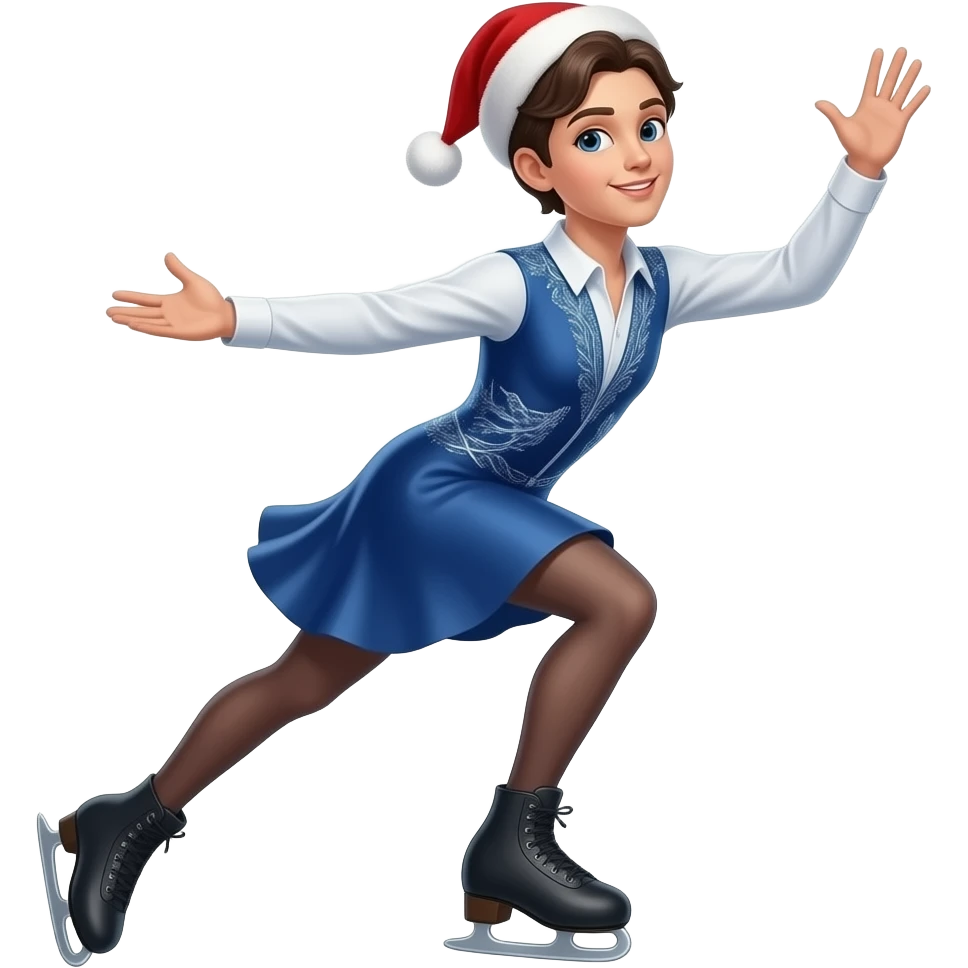 Christmas skating show emoji