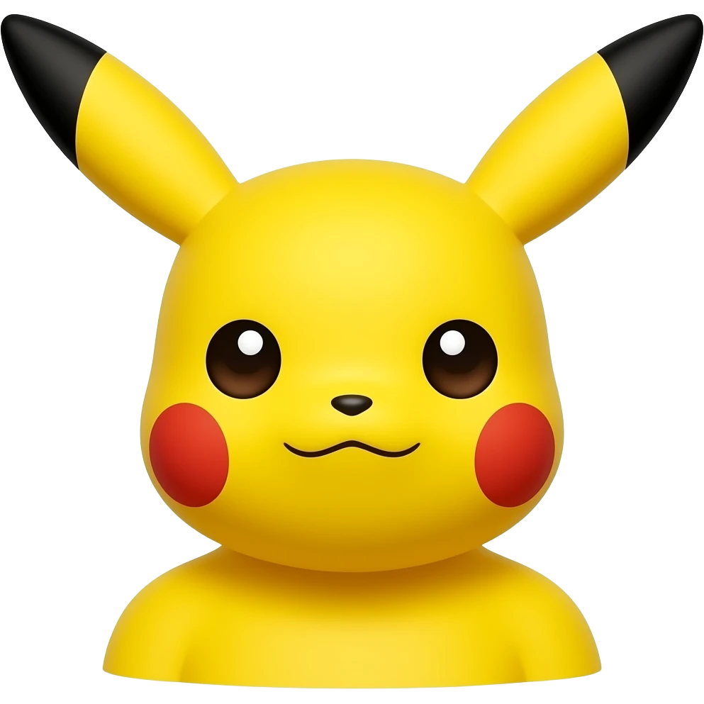 Pikachu shoulder bust emoji