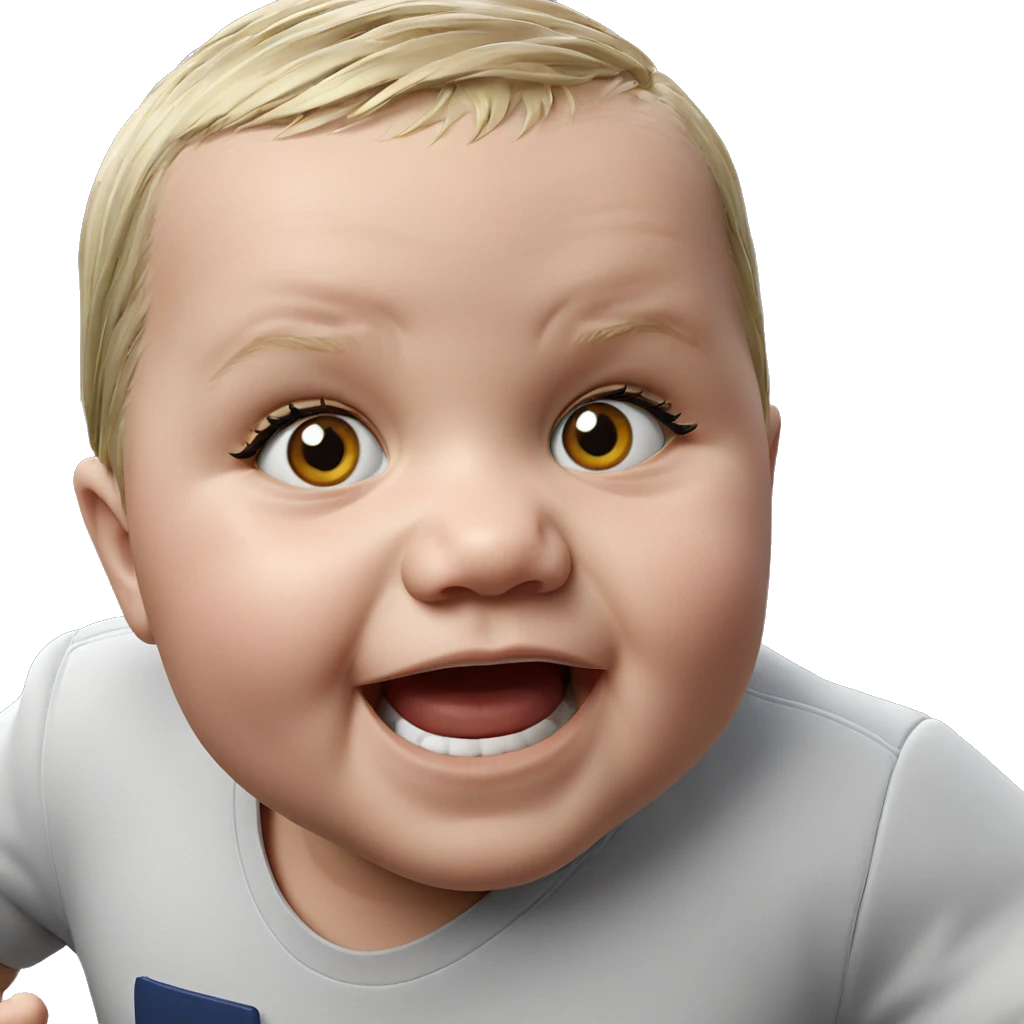 smiling blonde boy meme emoji