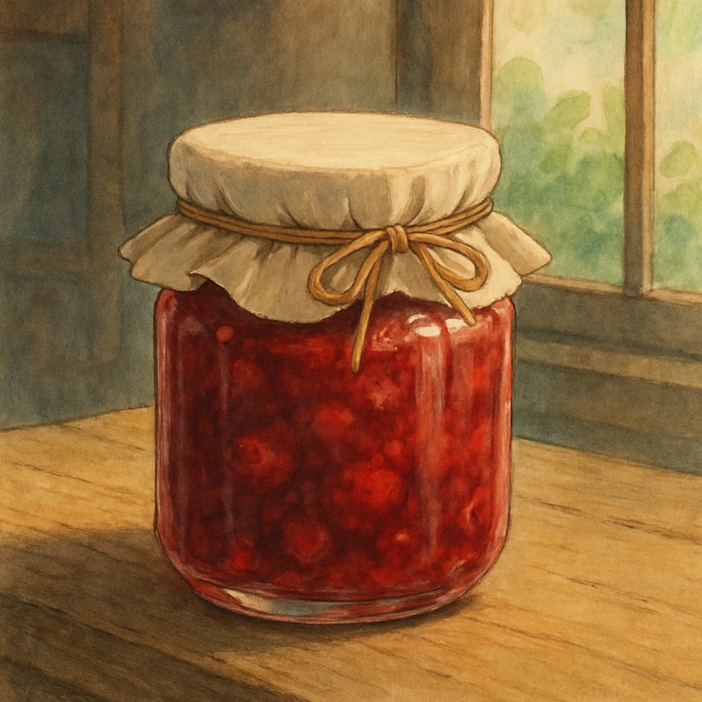 realistic jam jar, cozy, homemade emoji