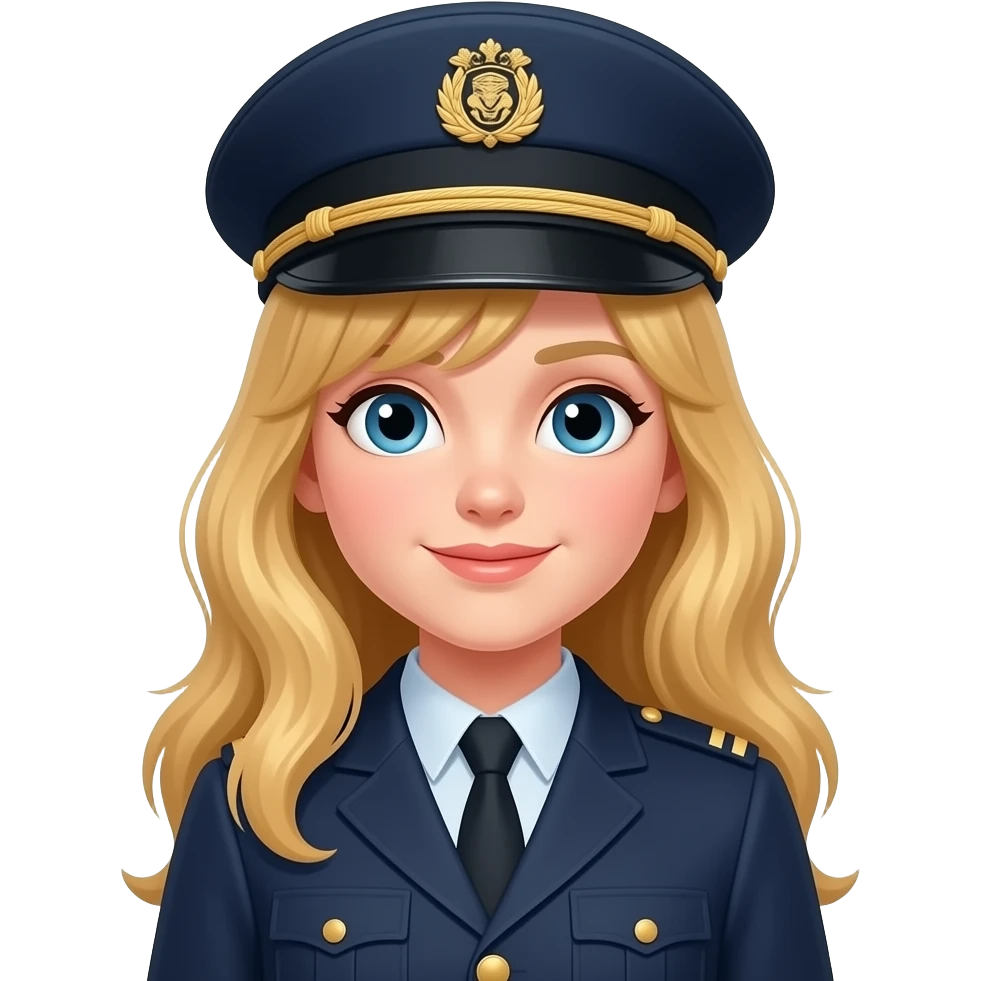 chica  rubia con uniforme emoji