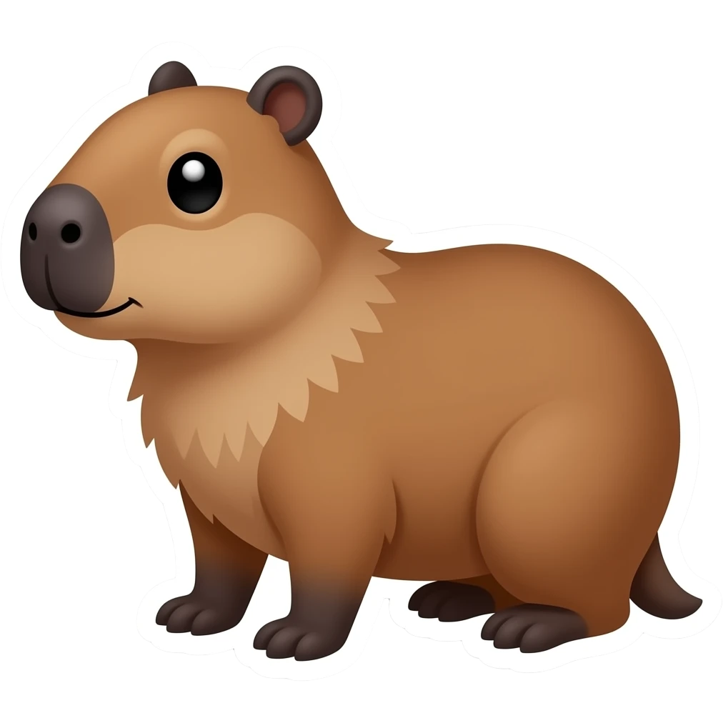 Capybara sticker emoji