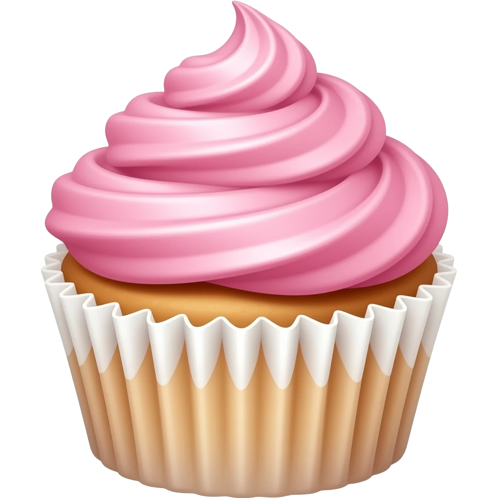 Cupcake with pink icing emoji