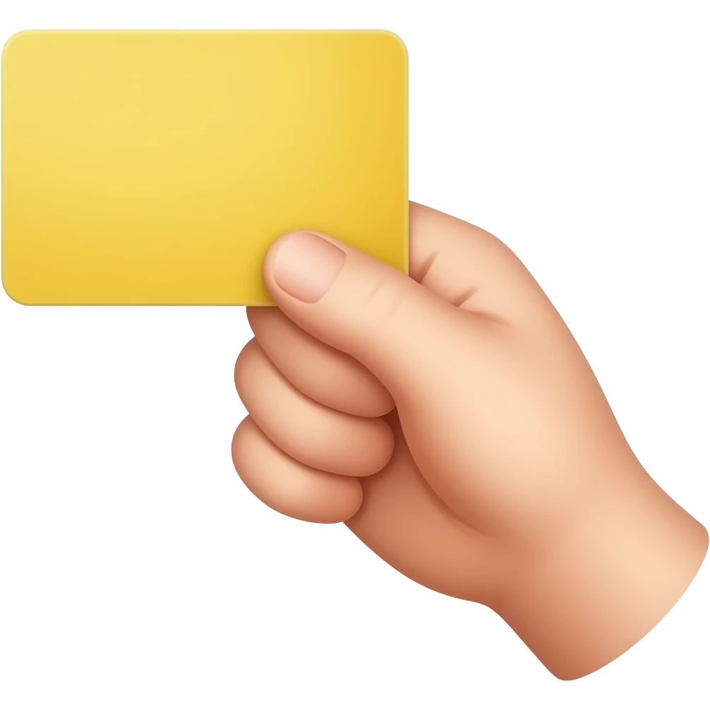 hand woth yellow card emoji emoji