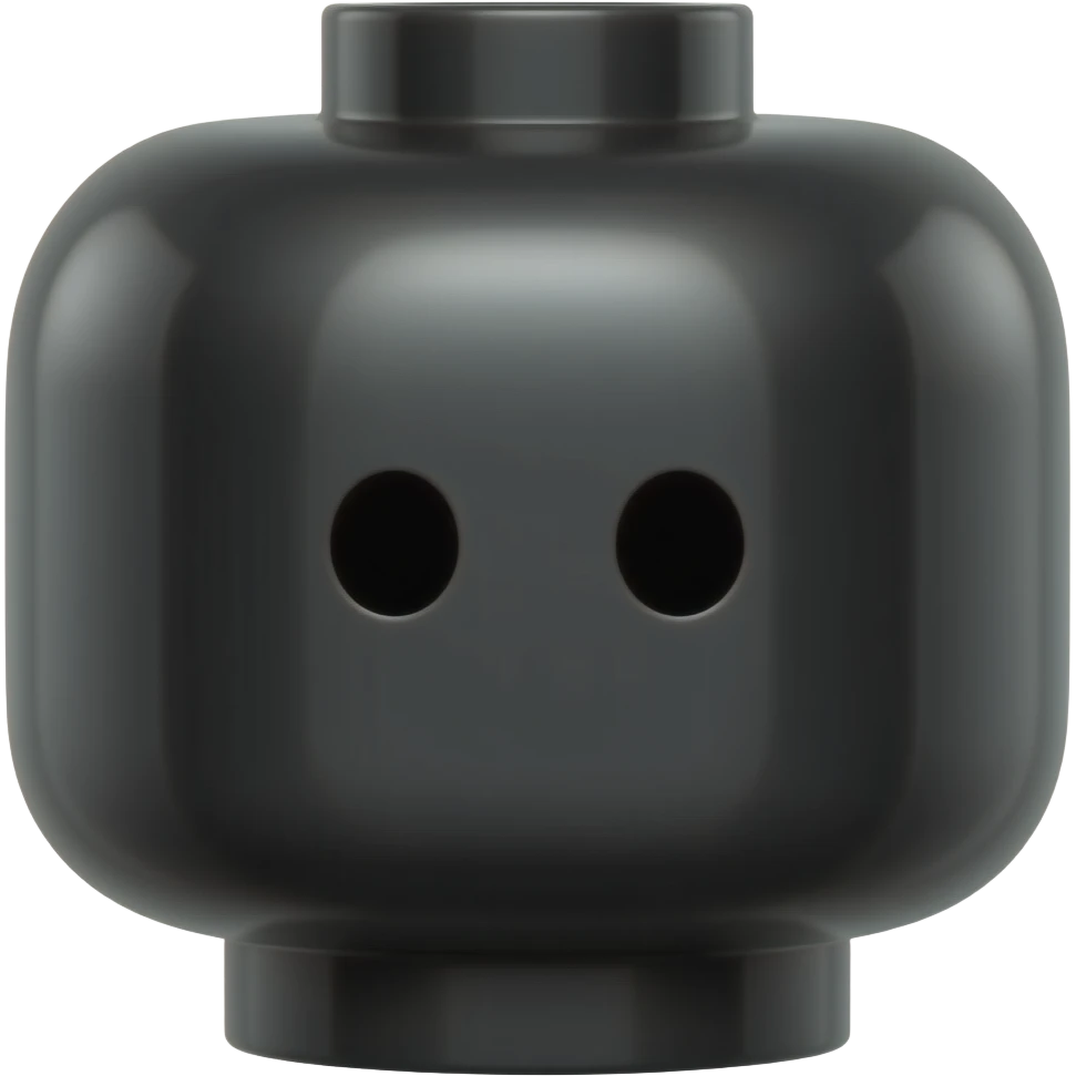 Black head lego emoji