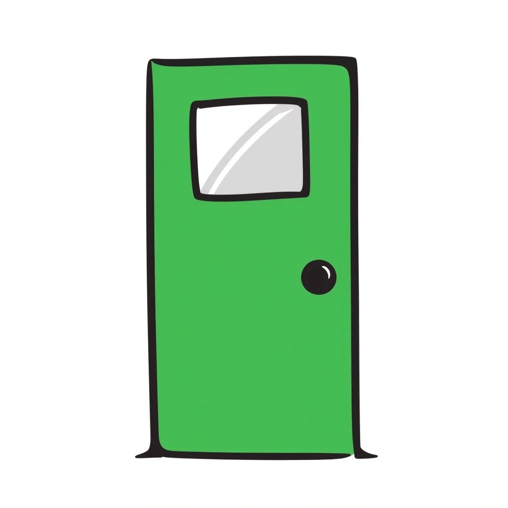 a green door emoji