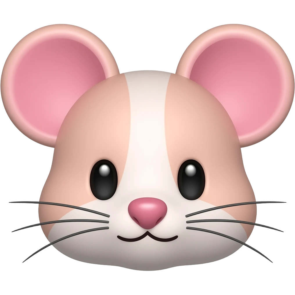 Light pink Cute Mouse face 🐭 emoji