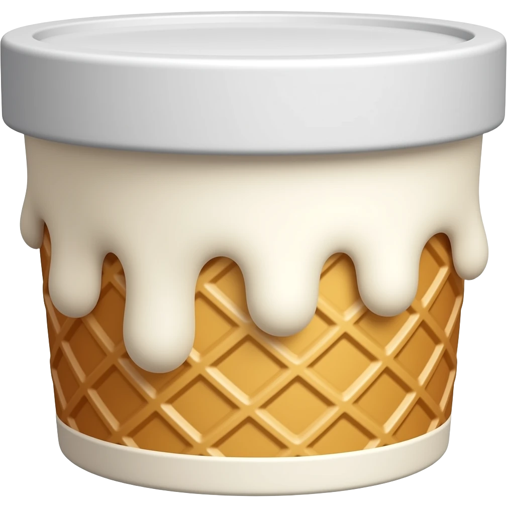 Ice cream  tub emoji