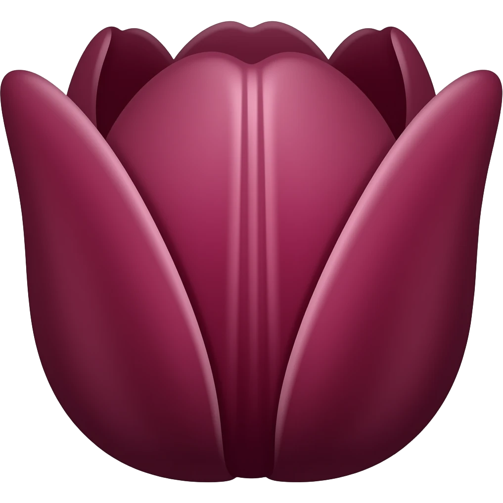 Dark red coclico flower, tulip shaped emoji