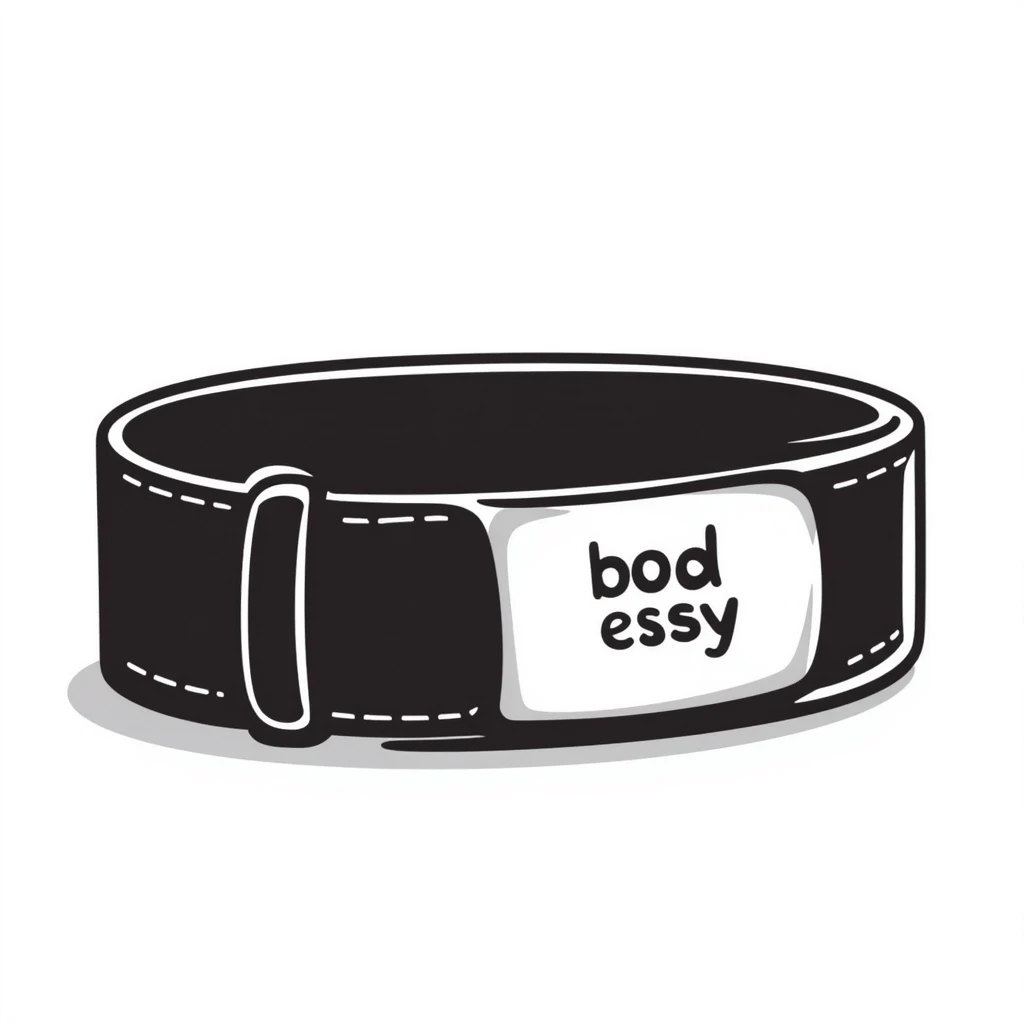 vertical gym lifting belt, simple and clear emoji