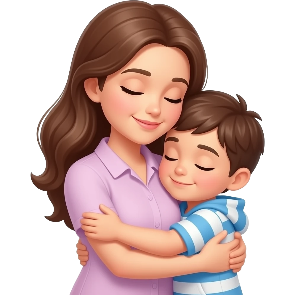 ام مع ابنها بتحضنه بنها صغير جدا emoji