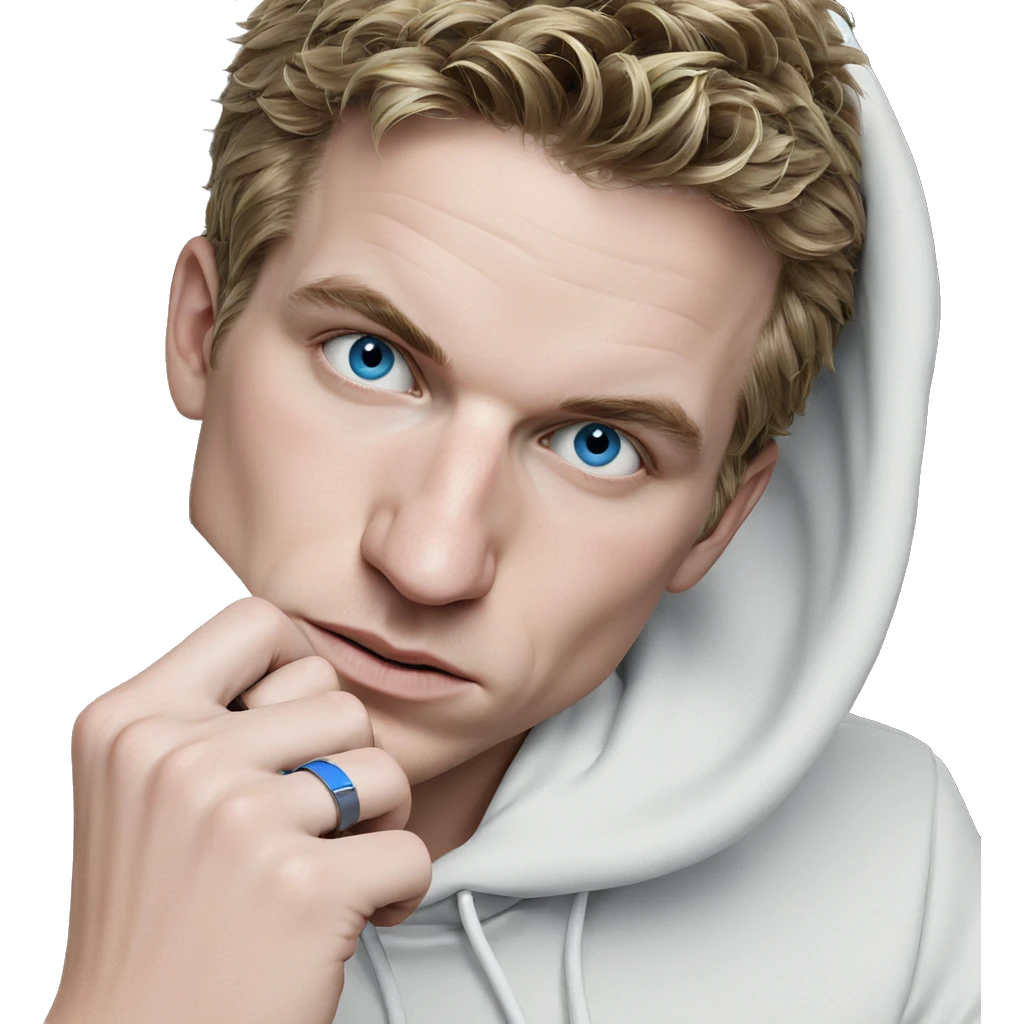 blue eyed blonde boy portrait emoji
