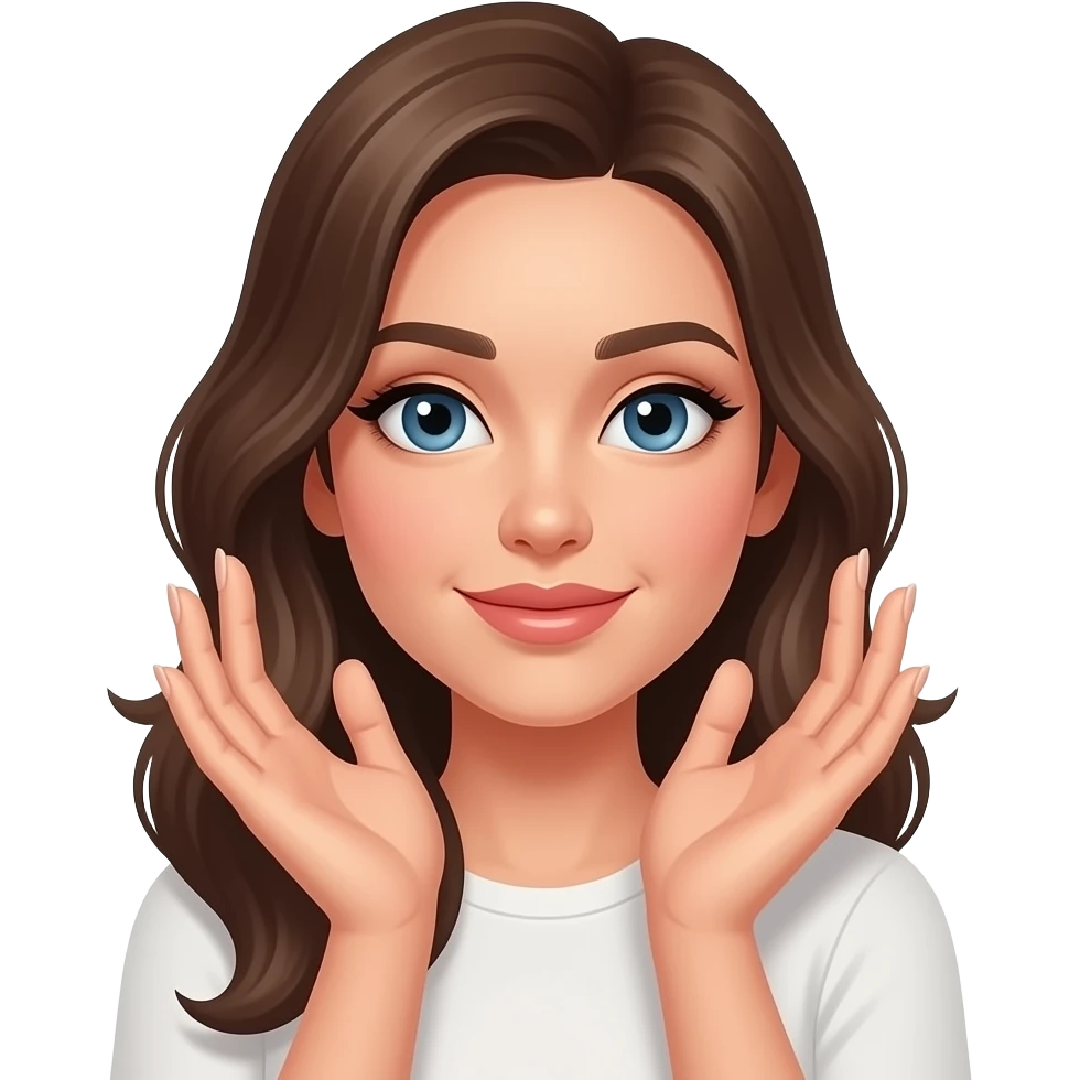 pretty woman with nails emoji