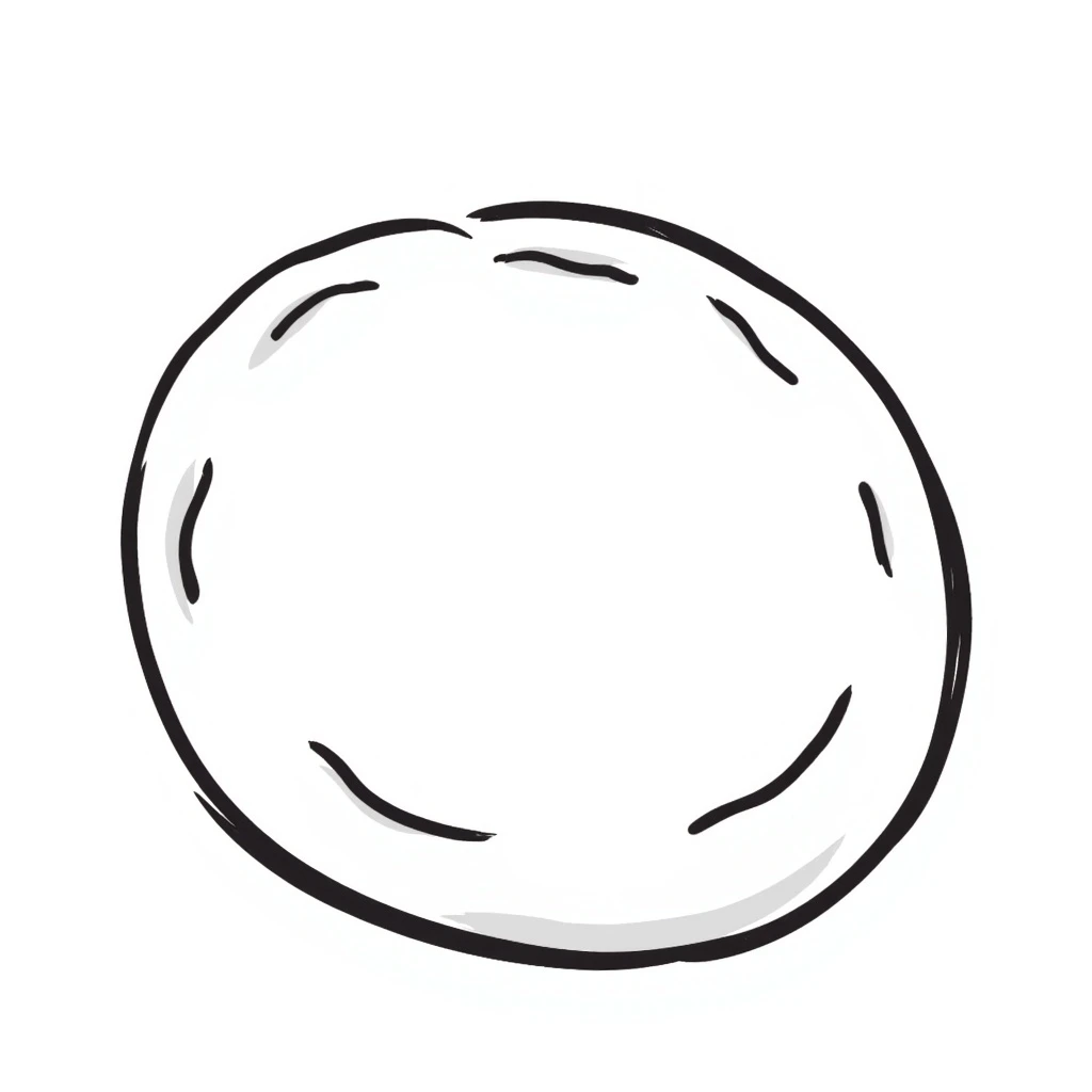 a hand-drawn doodle style tortilla, sketchy and artistic emoji