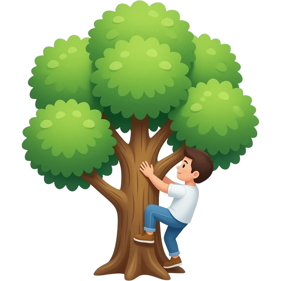 climbing a tree emoji