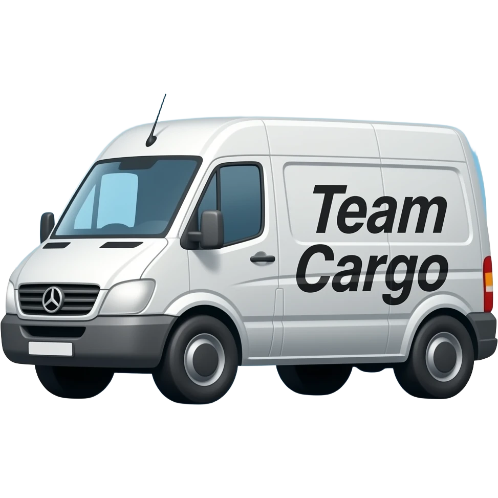 logistic logo transportation with vans name Team Cargo emoji