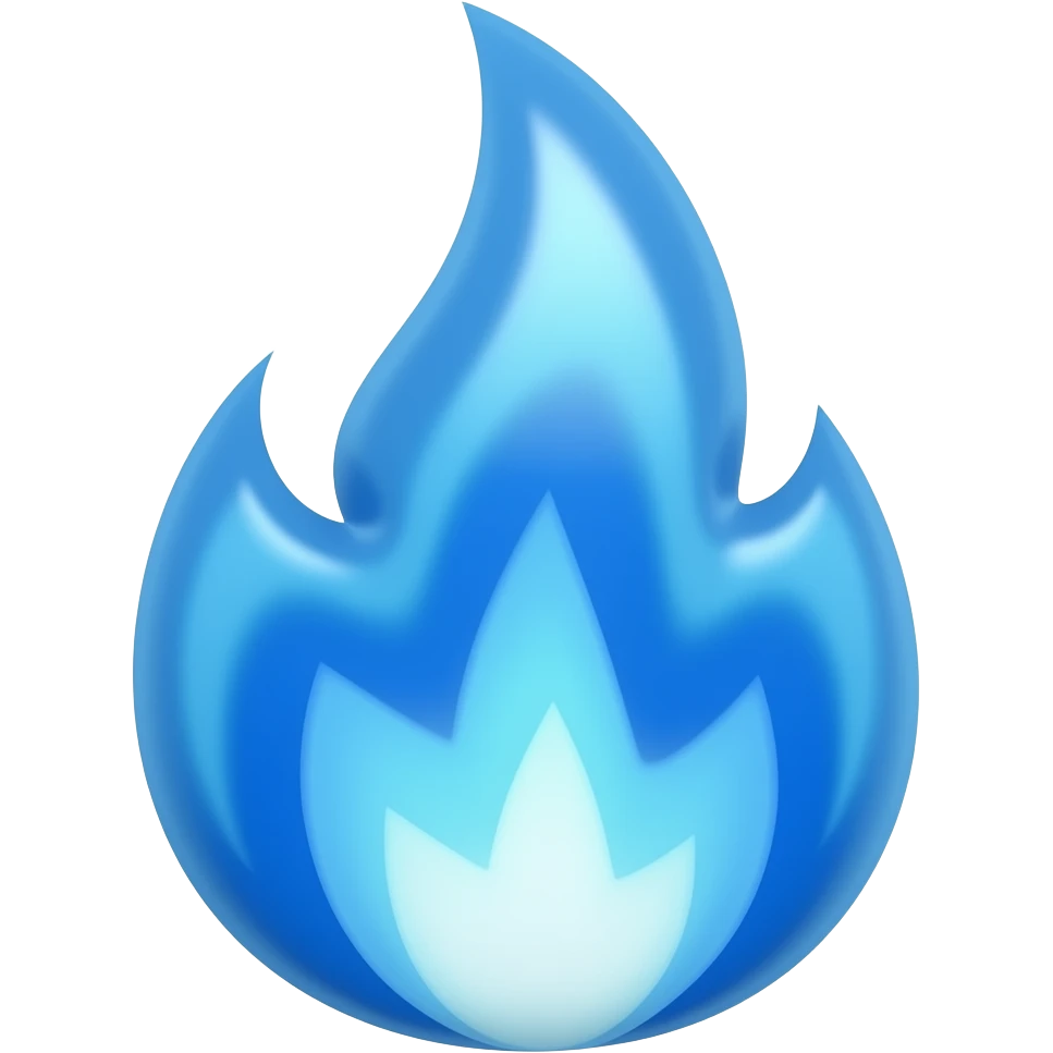 Blue flame emoji
