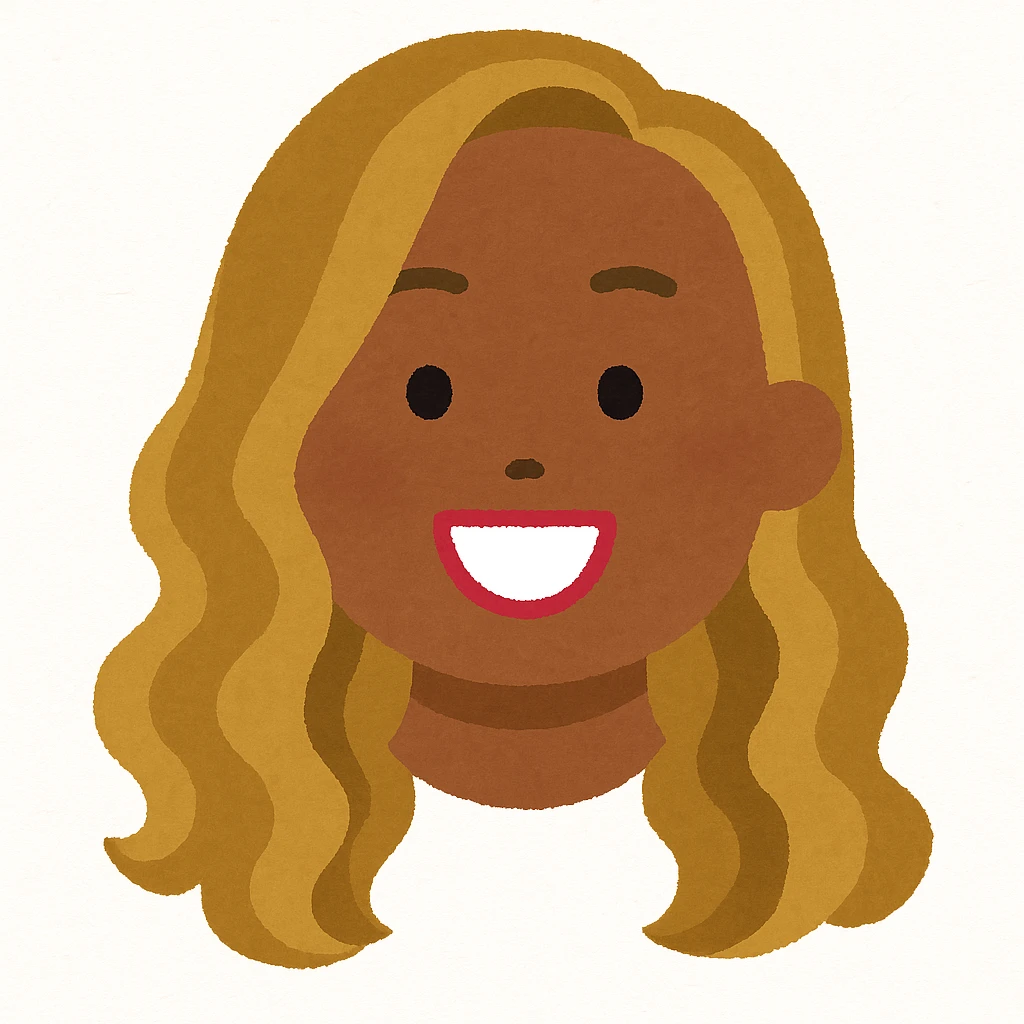Edit the head only of the character in the reference image to have a darker skin color while preserving the Irasutoya cute, simple Japanese illustration style. No neck or body should be included, focus on the head only with the same style and simplicity. emoji