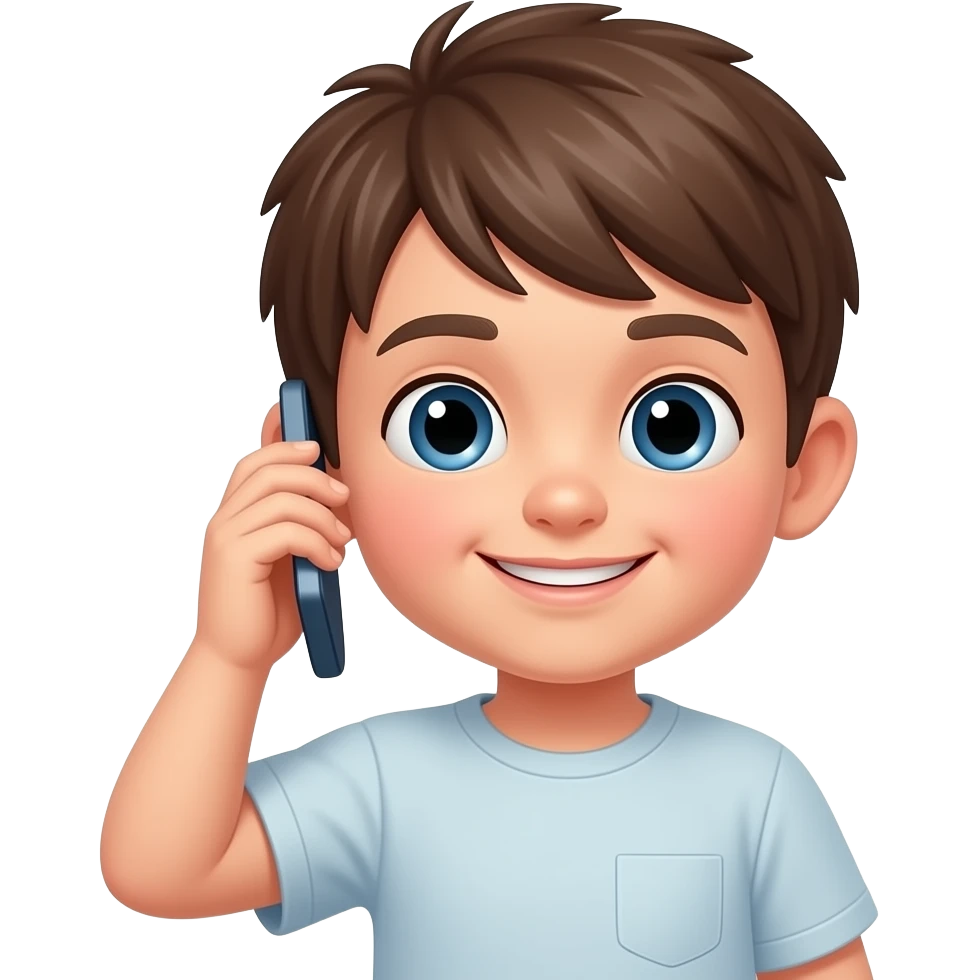 Ребенок в телефоне emoji