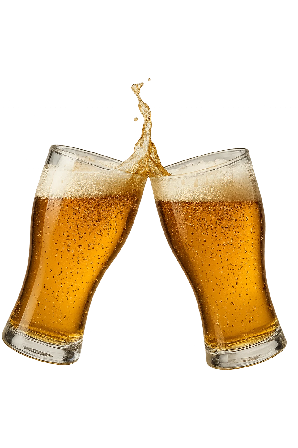 2 drink che fanno brindisi di birre senza mani emoji