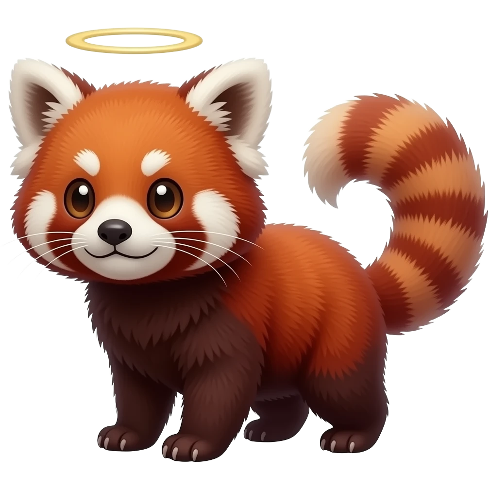 Dark Brownish red soft natural realistic romantic vintage antique divine beautiful elegant pretty precious cute young youthful Fakémon-Pokémon-alien-opossum-genet-civet-red-panda-feline-rodent-hybrid-creature (full body) emoji