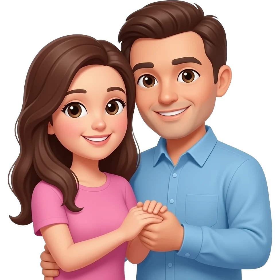Women  holding hands of her husband lovingly emoji